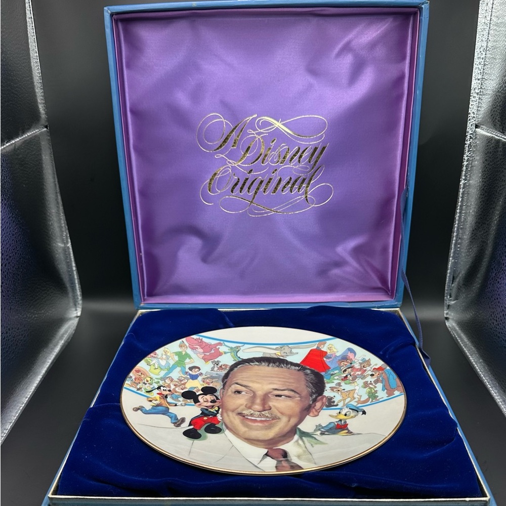 Walt Disney Plate Birth 85th Anniversary Original Box Disneyana Collectible 1986